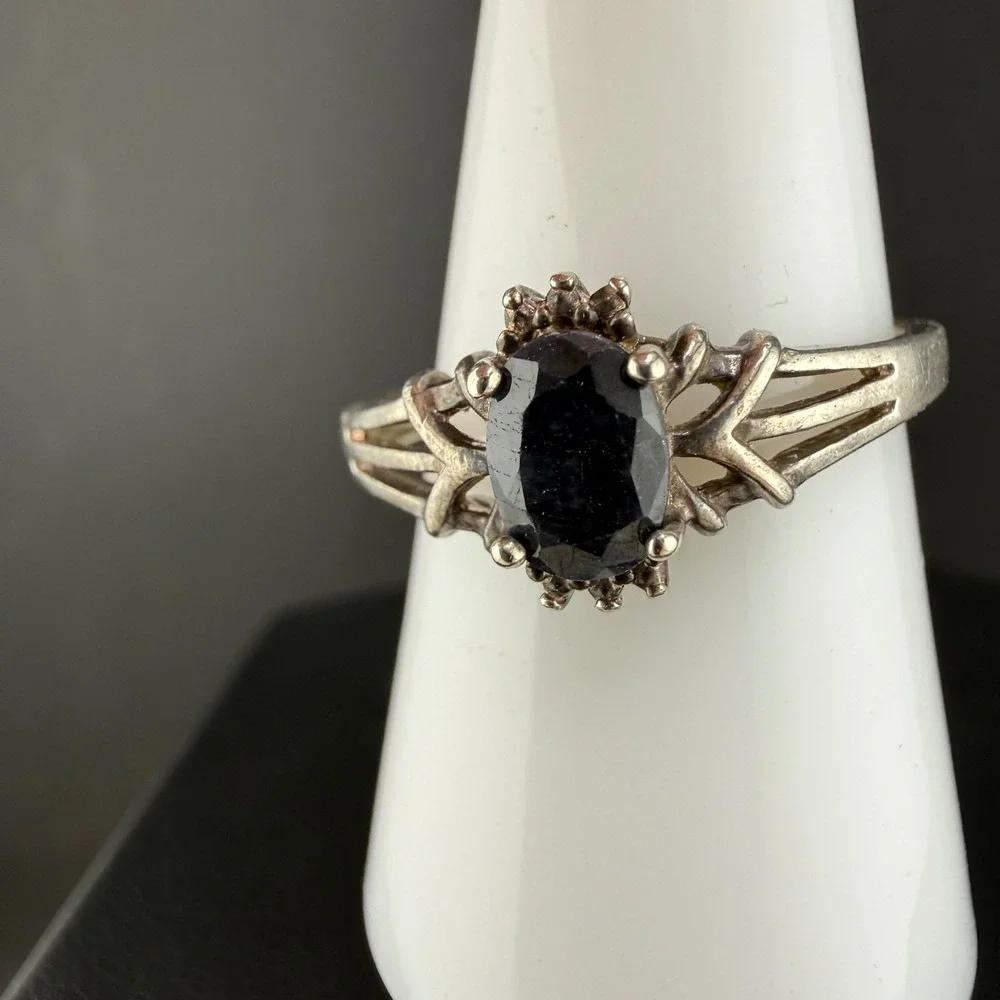 NVC Nataliya V Collister Sterling Silver Ring Dark Blue  Size 8.5